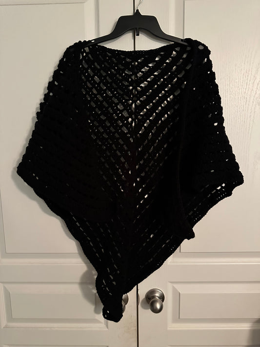 Crochet Black Shawl