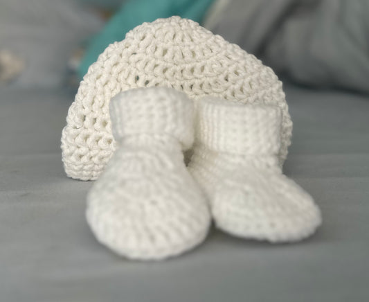 Baby Beanie and Booties Set